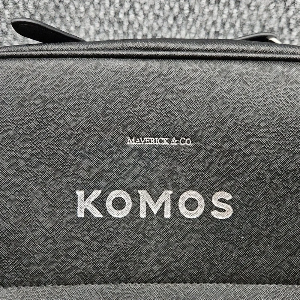 Maverick & Co Komos Black Leather Backpack Professional Laptop Bag Travel School